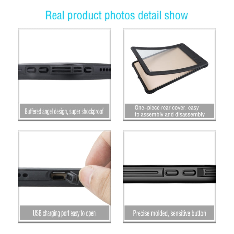 For iPad 10.5 inch RedPepper Shockproof Waterproof PC + TPU Protective Case with Holder(Black)