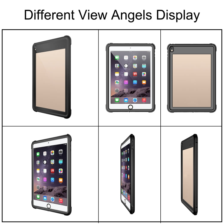 For iPad 10.5 inch RedPepper Shockproof Waterproof PC + TPU Protective Case with Holder(Black)