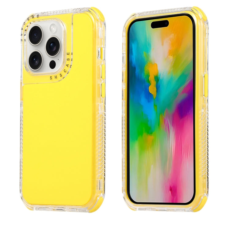 For iPhone 16 Pro Max Dreamland 3 in 1 Solid Color Transparent Frame PC + TPU Phone Case