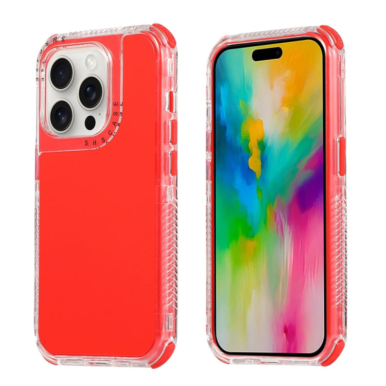 For iPhone 16 Pro Max Dreamland 3 in 1 Solid Color Transparent Frame PC + TPU Phone Case