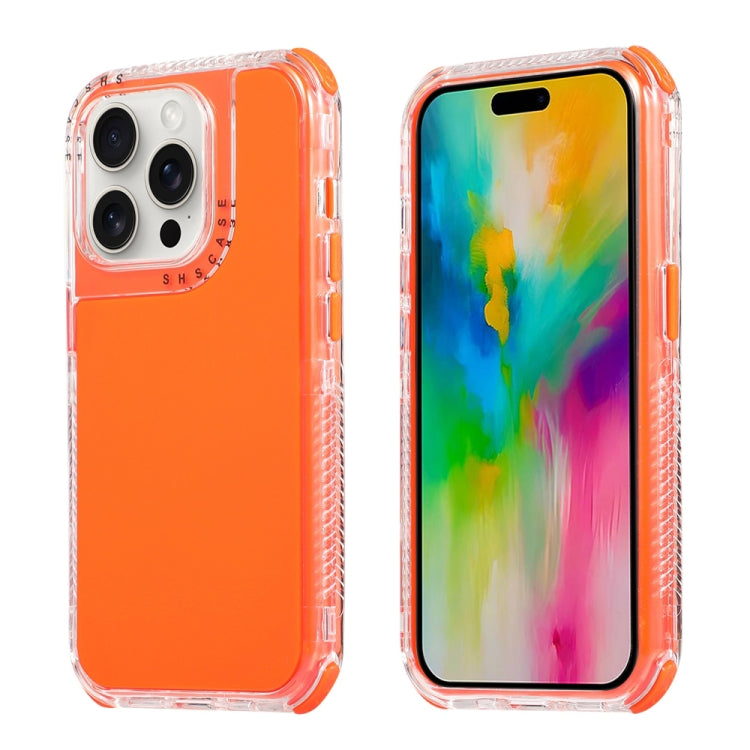 For iPhone 16 Pro Dreamland 3 in 1 Solid Color Transparent Frame PC + TPU Phone Case