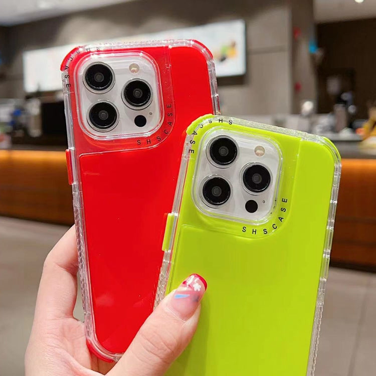 For iPhone 16 Plus Dreamland 3 in 1 Solid Color Transparent Frame PC + TPU Phone Case