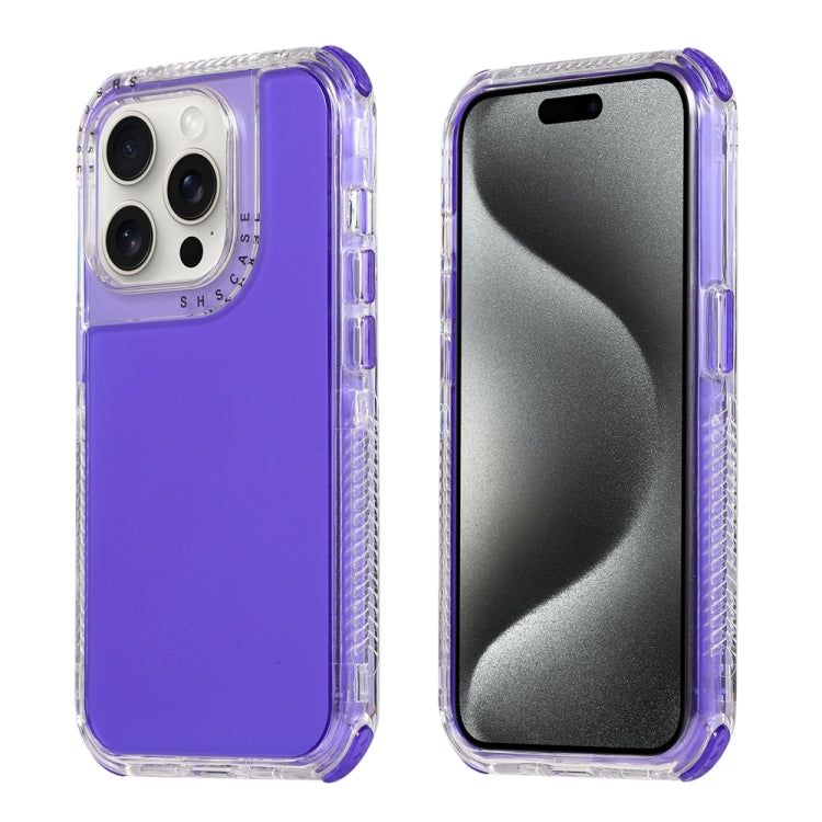 For iPhone 16 Pro Dreamland 3 in 1 Clear Color Transparent Frame PC + TPU Phone Case