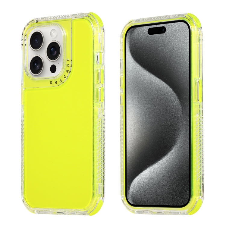 For iPhone 16 Pro Dreamland 3 in 1 Clear Color Transparent Frame PC + TPU Phone Case