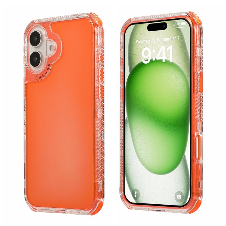 For iPhone 16 Dreamland 3 in 1 Clear Color Transparent Frame PC + TPU Phone Case