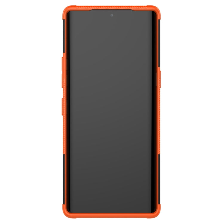 For LG Velvet Tire Texture Shockproof TPU+PC Protective Case with Holder
