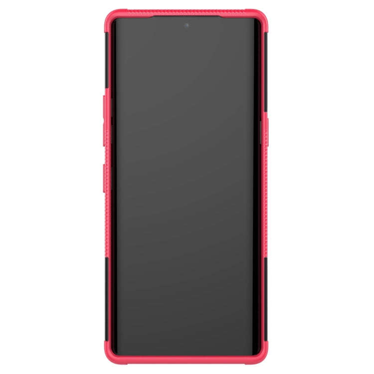 For LG Velvet Tire Texture Shockproof TPU+PC Protective Case with Holder
