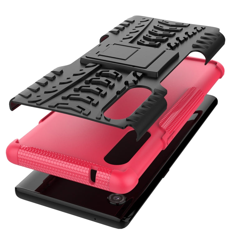 For LG Velvet Tire Texture Shockproof TPU+PC Protective Case with Holder