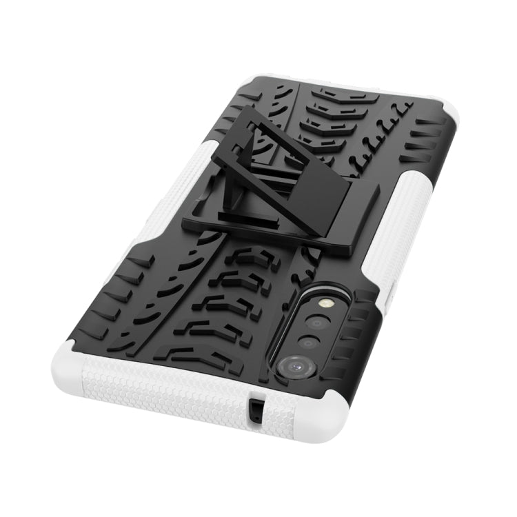For LG Velvet Tire Texture Shockproof TPU+PC Protective Case with Holder