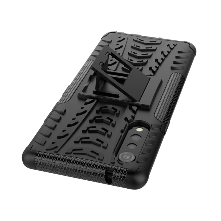 For LG Velvet Tire Texture Shockproof TPU+PC Protective Case with Holder