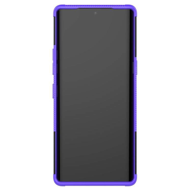 For LG Velvet Tire Texture Shockproof TPU+PC Protective Case with Holder