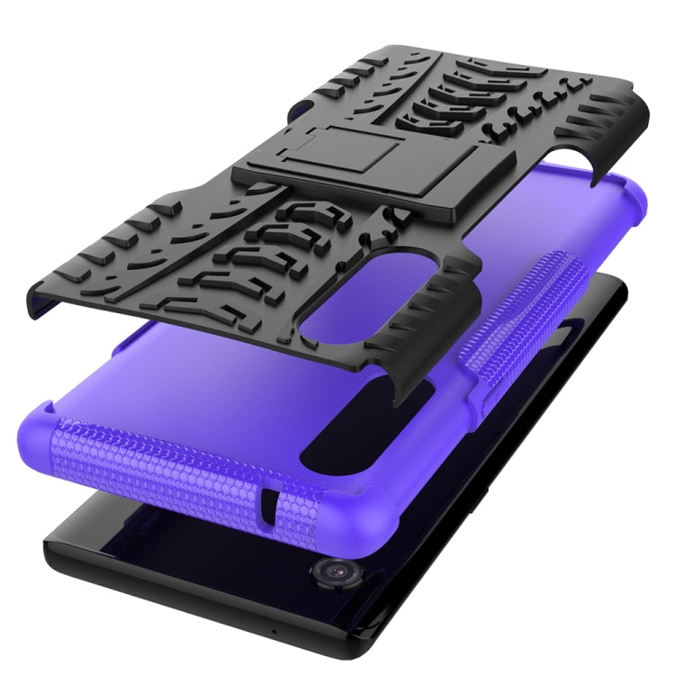 For LG Velvet Tire Texture Shockproof TPU+PC Protective Case with Holder
