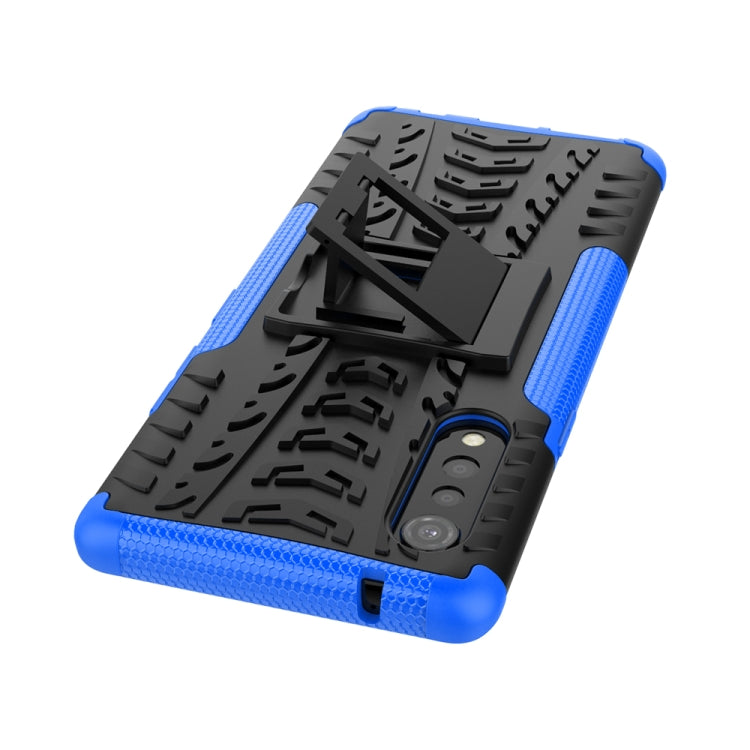 For LG Velvet Tire Texture Shockproof TPU+PC Protective Case with Holder