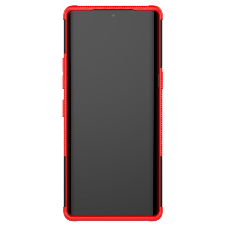 For LG Velvet Tire Texture Shockproof TPU+PC Protective Case with Holder