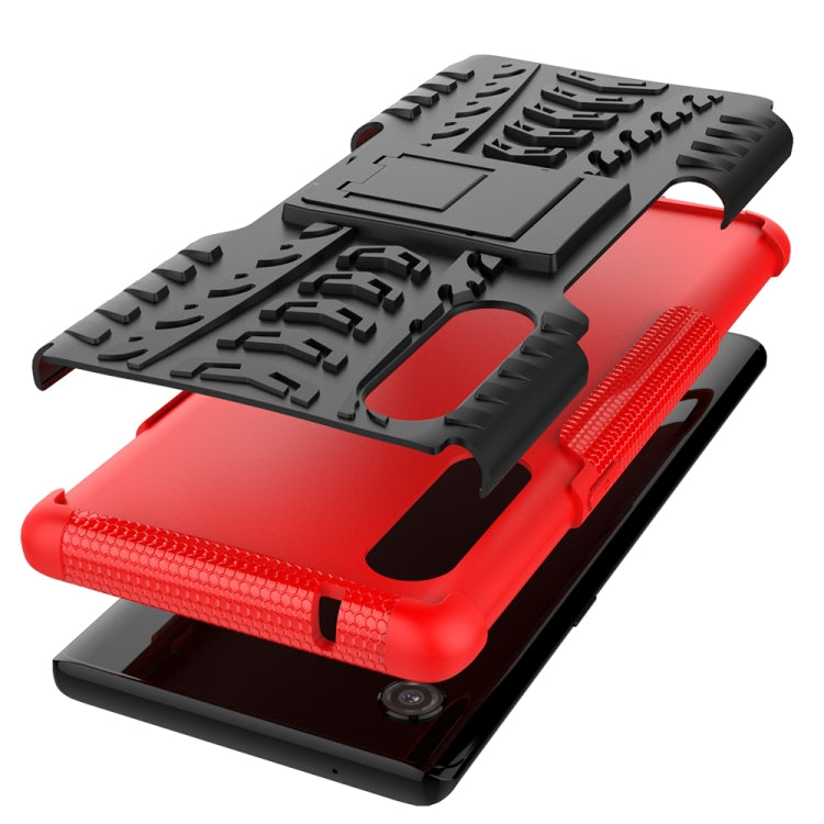 For LG Velvet Tire Texture Shockproof TPU+PC Protective Case with Holder