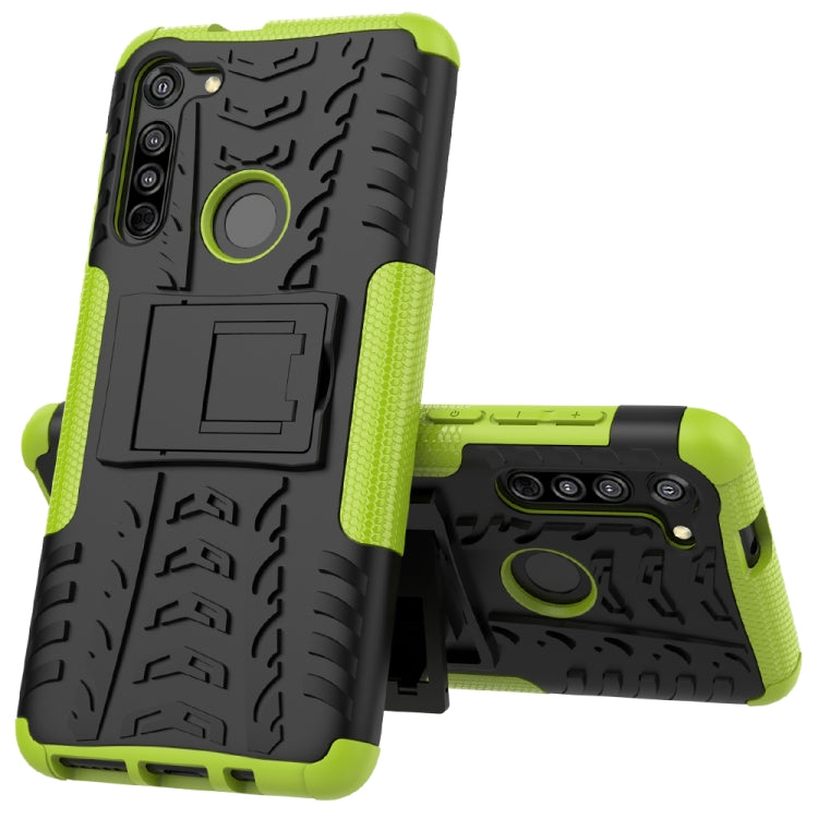 For Motorola Moto G8 / Moto G Fast Tire Texture Shockproof TPU+PC Protective Case with Holder