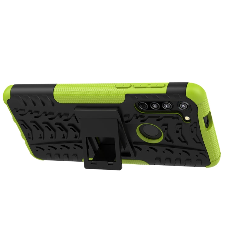 For Motorola Moto G8 / Moto G Fast Tire Texture Shockproof TPU+PC Protective Case with Holder