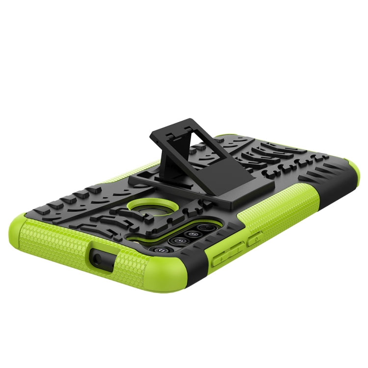 For Motorola Moto G8 / Moto G Fast Tire Texture Shockproof TPU+PC Protective Case with Holder