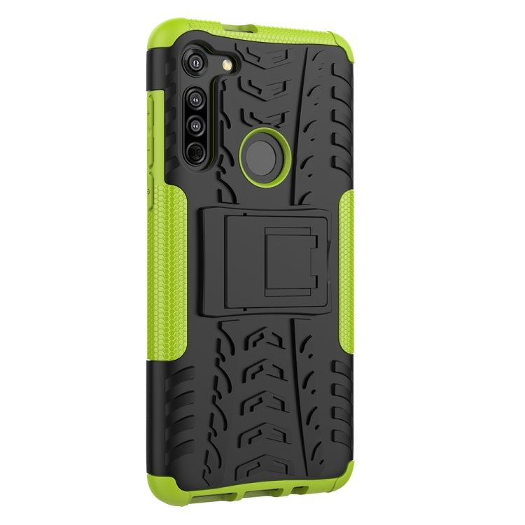 For Motorola Moto G8 / Moto G Fast Tire Texture Shockproof TPU+PC Protective Case with Holder
