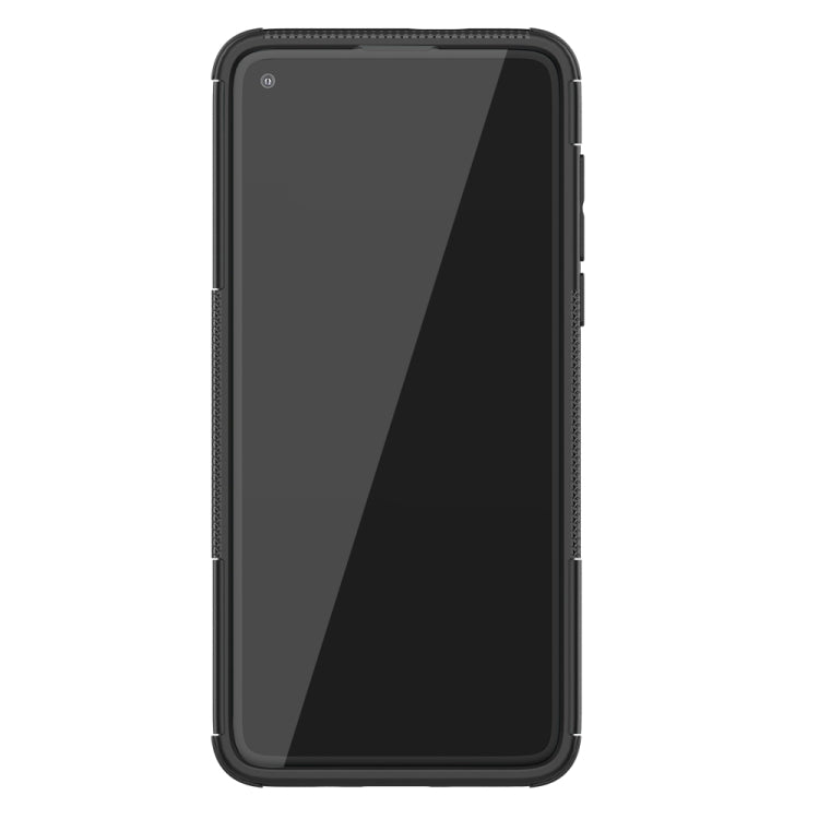 For Motorola Moto G8 / Moto G Fast Tire Texture Shockproof TPU+PC Protective Case with Holder