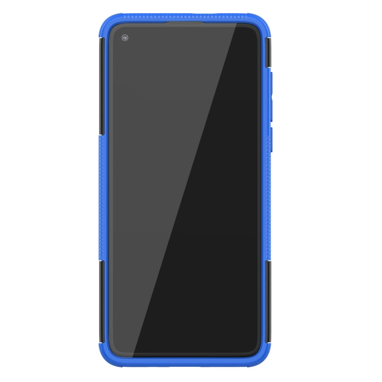 For Motorola Moto G8 / Moto G Fast Tire Texture Shockproof TPU+PC Protective Case with Holder