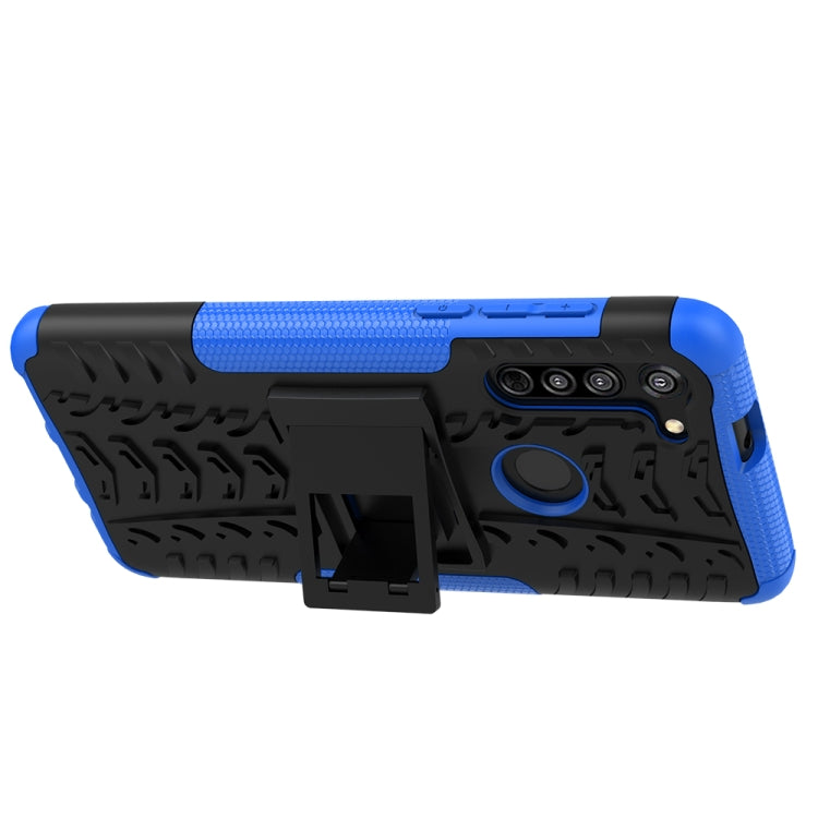 For Motorola Moto G8 / Moto G Fast Tire Texture Shockproof TPU+PC Protective Case with Holder