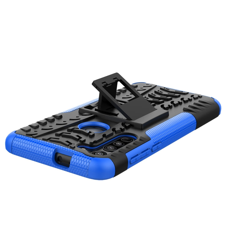 For Motorola Moto G8 / Moto G Fast Tire Texture Shockproof TPU+PC Protective Case with Holder