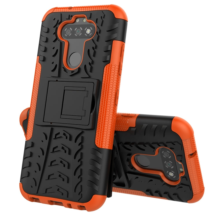 For LG K31 Tire Texture Shockproof TPU+PC Protective Case with Holder