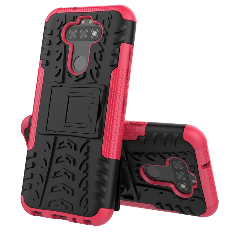 For LG K31 Tire Texture Shockproof TPU+PC Protective Case with Holder