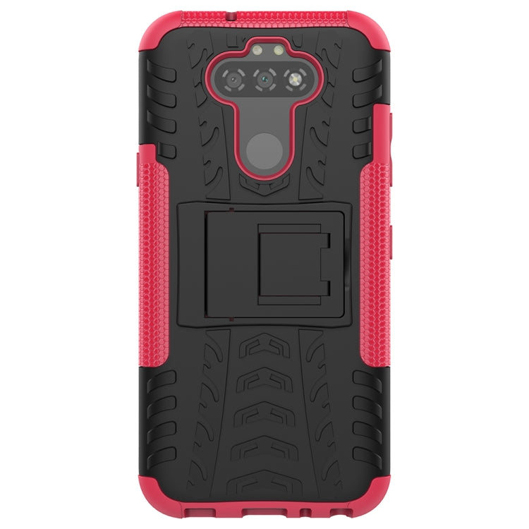 For LG K31 Tire Texture Shockproof TPU+PC Protective Case with Holder