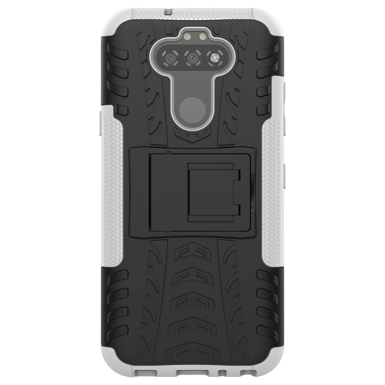 For LG K31 Tire Texture Shockproof TPU+PC Protective Case with Holder
