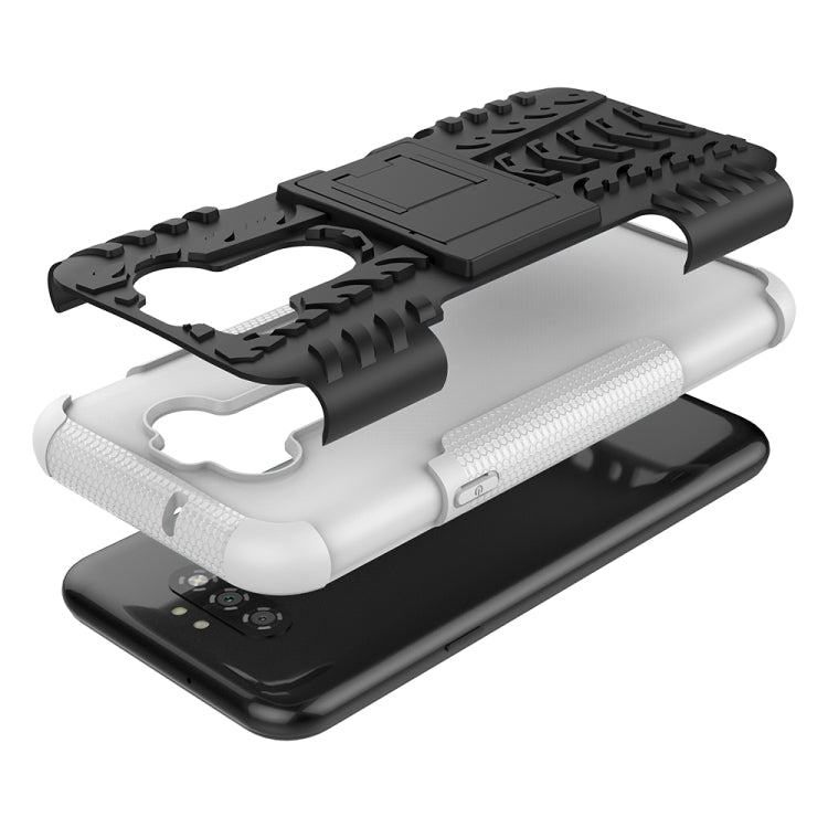For LG K31 Tire Texture Shockproof TPU+PC Protective Case with Holder