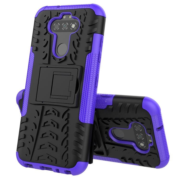 For LG K31 Tire Texture Shockproof TPU+PC Protective Case with Holder