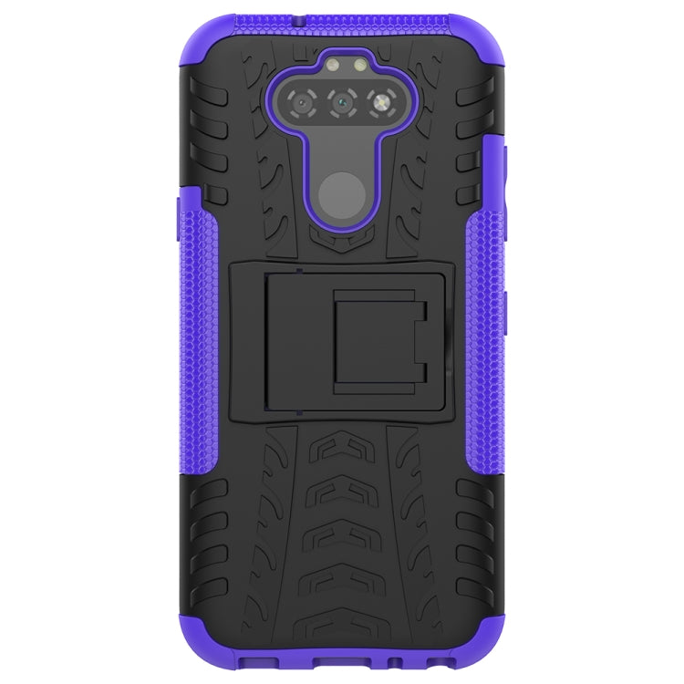 For LG K31 Tire Texture Shockproof TPU+PC Protective Case with Holder