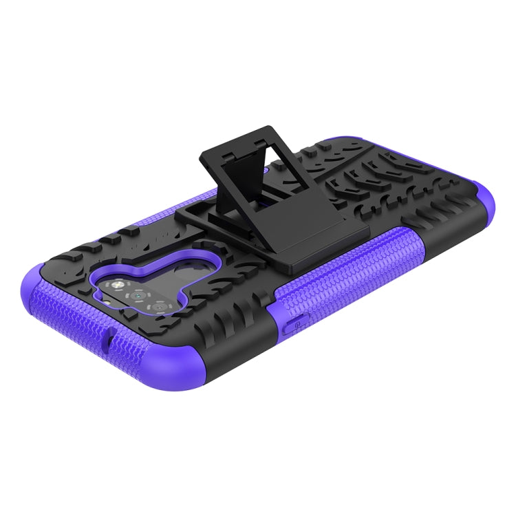For LG K31 Tire Texture Shockproof TPU+PC Protective Case with Holder
