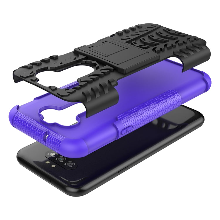 For LG K31 Tire Texture Shockproof TPU+PC Protective Case with Holder