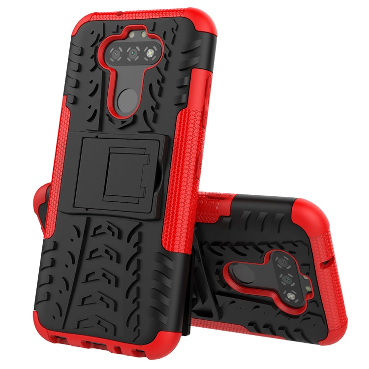 For LG K31 Tire Texture Shockproof TPU+PC Protective Case with Holder