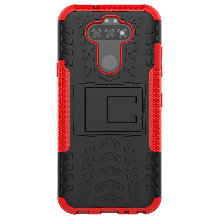 For LG K31 Tire Texture Shockproof TPU+PC Protective Case with Holder