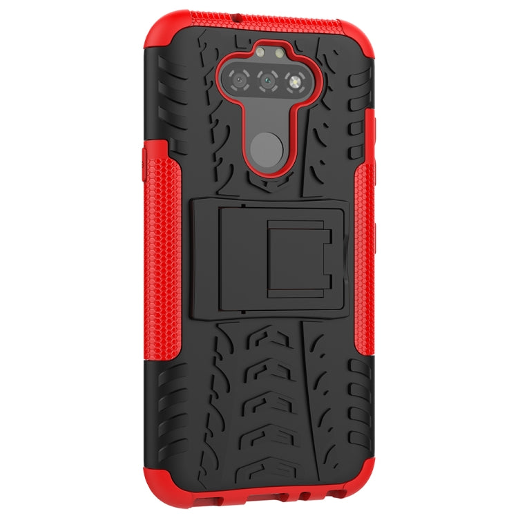 For LG K31 Tire Texture Shockproof TPU+PC Protective Case with Holder