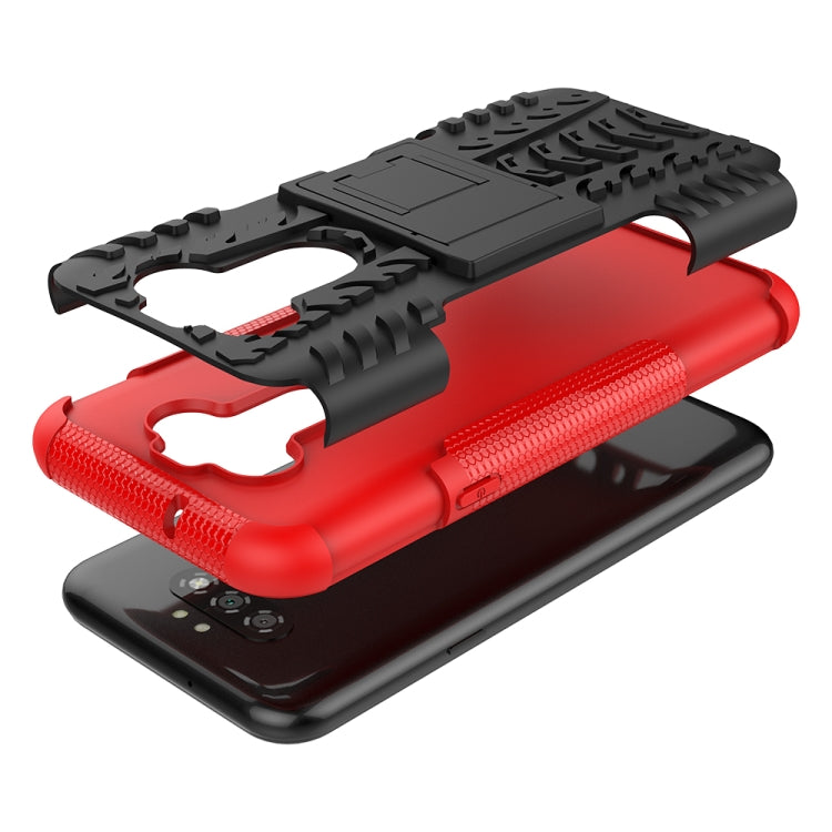 For LG K31 Tire Texture Shockproof TPU+PC Protective Case with Holder