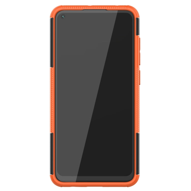 For Xiaomi Redmi Note 9 Tire Texture Shockproof TPU+PC Protective Case with Holder