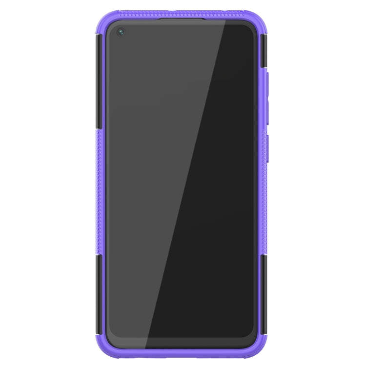 For Xiaomi Redmi Note 9 Tire Texture Shockproof TPU+PC Protective Case with Holder