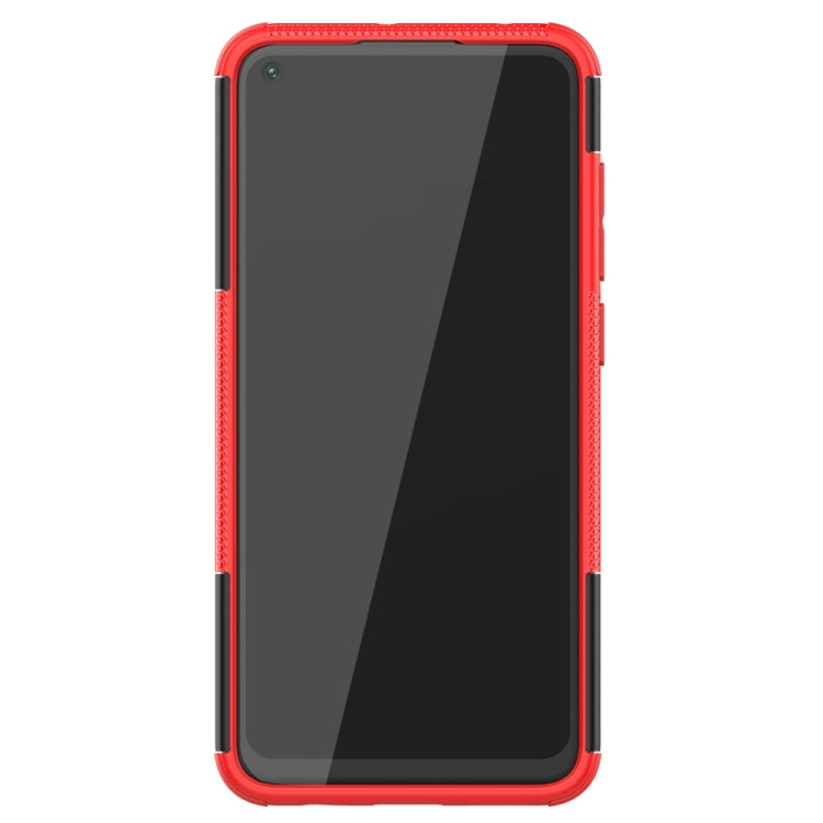 For Xiaomi Redmi Note 9 Tire Texture Shockproof TPU+PC Protective Case with Holder