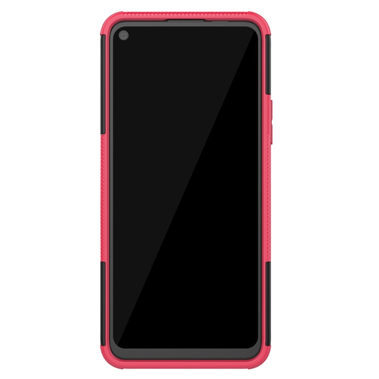 For Huawei P40 Lite 5G Tire Texture Shockproof TPU+PC Protective Case with Holder