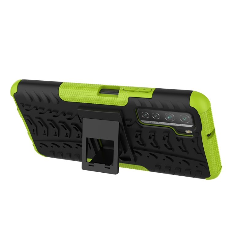 For Huawei P40 Lite 5G Tire Texture Shockproof TPU+PC Protective Case with Holder