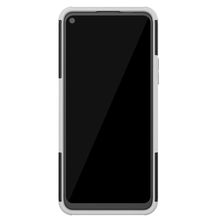 For Huawei P40 Lite 5G Tire Texture Shockproof TPU+PC Protective Case with Holder