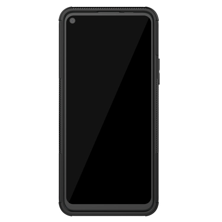 For Huawei P40 Lite 5G Tire Texture Shockproof TPU+PC Protective Case with Holder