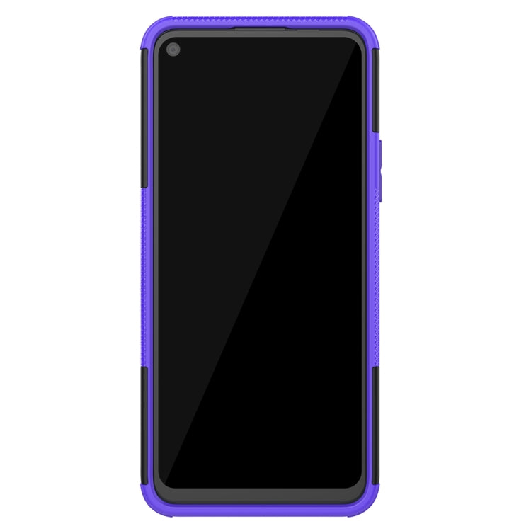 For Huawei P40 Lite 5G Tire Texture Shockproof TPU+PC Protective Case with Holder