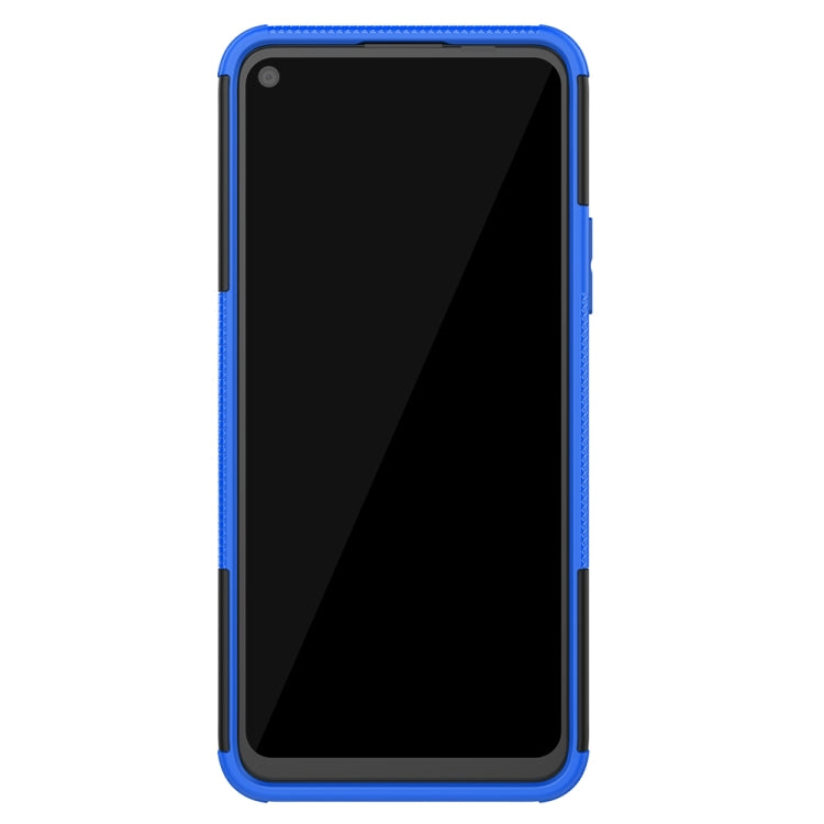 For Huawei P40 Lite 5G Tire Texture Shockproof TPU+PC Protective Case with Holder