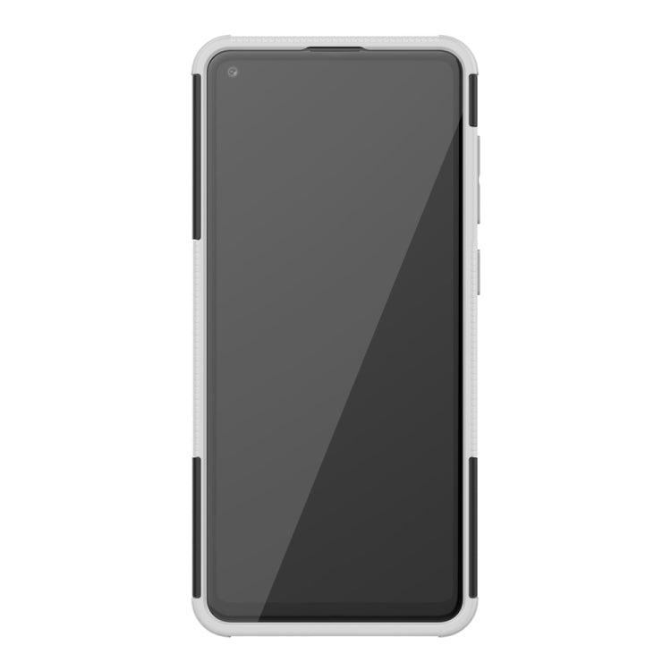 For Samsung Galaxy A21s Tire Texture Shockproof TPU+PC Protective Case with Holder